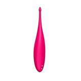 Vibrator Clitoridian de Precizie Satisfyer Twirling Fun cu Cap Rotunjit - Jucarie Erotica din Silicon - 12 Moduri Vibratii - Reincarcabil, Rezistent la apa IPX7 - Fucsia