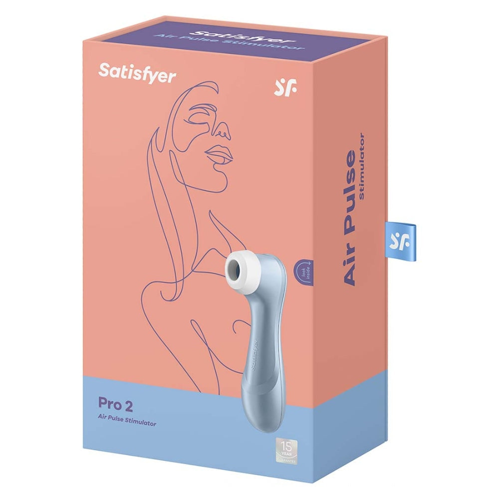 Satisfyer Pro 2 Vibrator Clitoris | Stimulare Clitoris cu Unde de Presiune | Vibrator Air Pulse | Rezistent la Apa IPX7 | Baterie Reincarcabila | Silicon Prietenos cu Pielea Azur