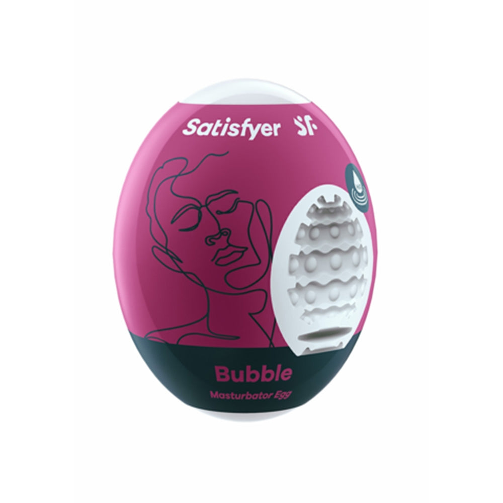 Satisfyer Masturbator Egg - Masturbator pentru Barbati, Maneca Portabila pentru Placere, Super Extensibil, Fara Necesitatea Lubrifiantului, De Unica Folosinta, Bubble