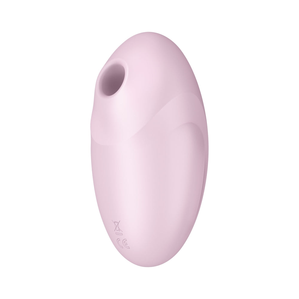 Vibrator Satisfyer Vulva Lover 3 Roz - stimulator dublu cu tehnologie Air Pulse, design cu forma curbata - 11 Moduri Pulsatii, 10 Moduri Vibratii - reincarcabil, rezistent la apa IPX7