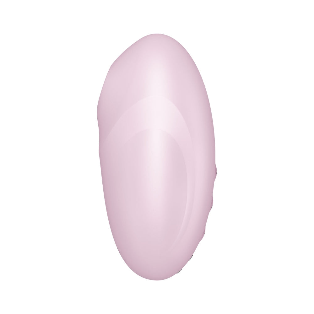 Vibrator Satisfyer Vulva Lover 3 Roz - stimulator dublu cu tehnologie Air Pulse, design cu forma curbata - 11 Moduri Pulsatii, 10 Moduri Vibratii - reincarcabil, rezistent la apa IPX7