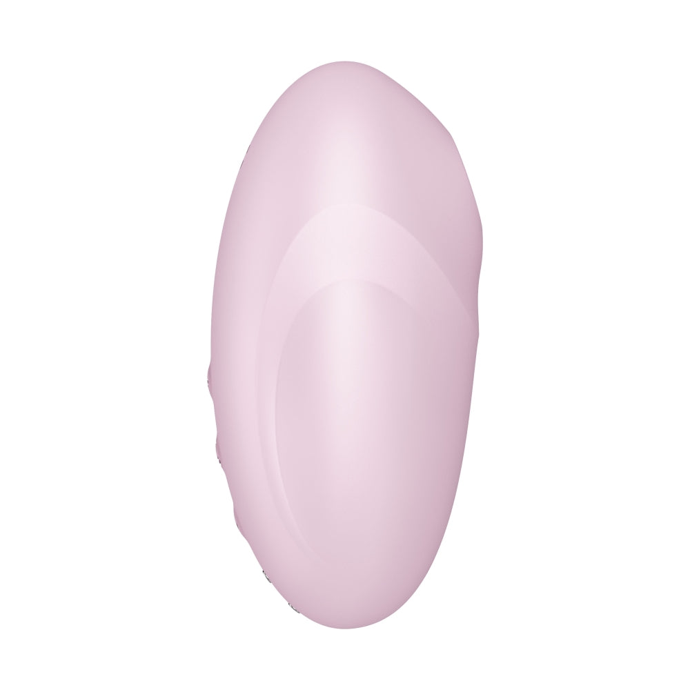 Vibrator Satisfyer Vulva Lover 3 Roz - stimulator dublu cu tehnologie Air Pulse, design cu forma curbata - 11 Moduri Pulsatii, 10 Moduri Vibratii - reincarcabil, rezistent la apa IPX7