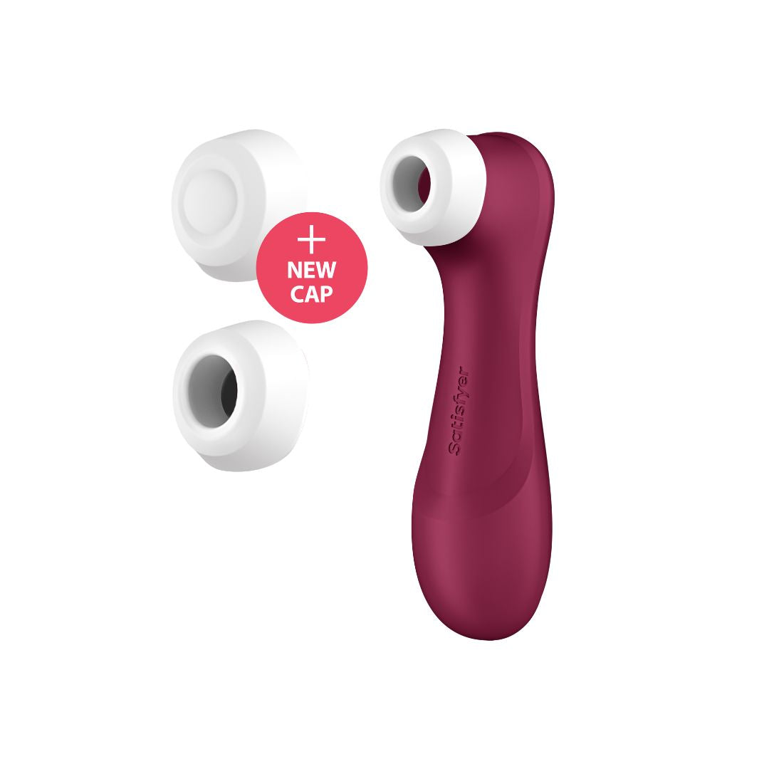Vibrator clitoridian Satisfyer Pro 2 Generatia 3 (Fara Aplicatie) - Stimulare clitoridiana cu tehnologie Air-Pulse si Liquid-Air - Jucarie sexuala pentru femei, fara contact direct, rezistent la apa, reincarcabil - Rosu Vin