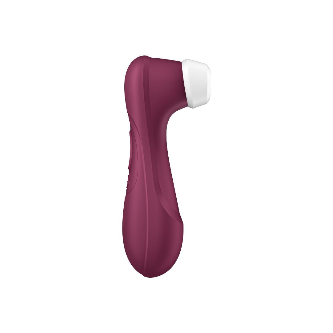 Vibrator clitoridian Satisfyer Pro 2 Generatia 3 (Fara Aplicatie) - Stimulare clitoridiana cu tehnologie Air-Pulse si Liquid-Air - Jucarie sexuala pentru femei, fara contact direct, rezistent la apa, reincarcabil - Rosu Vin