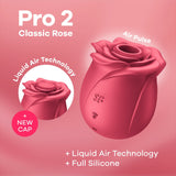 Satisfyer Pro 2 Classic Blossom | Rose Toy | 7cm | Tehnologie Liquid Air | Vibrator cu Unde de Presiune | 11 Programe de Unde de Presiune | Baterie Reincarcabila | Rezistent la Apa (IPX7) | Silicon Prietenos cu Pielea Pink