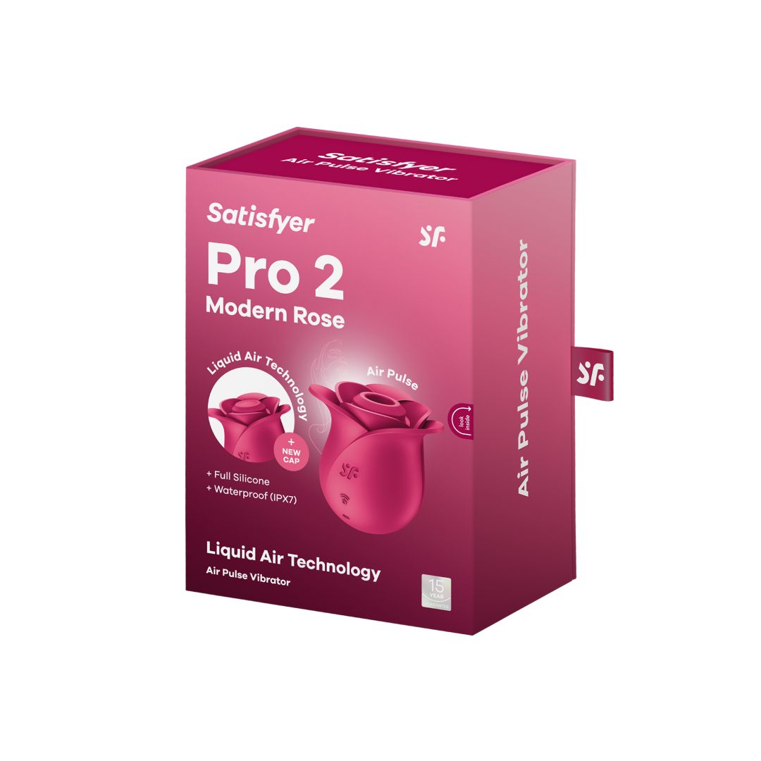 Satisfyer Pro 2 Modern Rose | Rose Toy | 7cm | Tehnologie Liquid Air | Vibrator cu Unde de Presiune | 11 Programe de Unde de Presiune | Baterie Reincarcabila | Rezistent la Apa (IPX7) | Silicon Prietenos cu Pielea Pink Modern