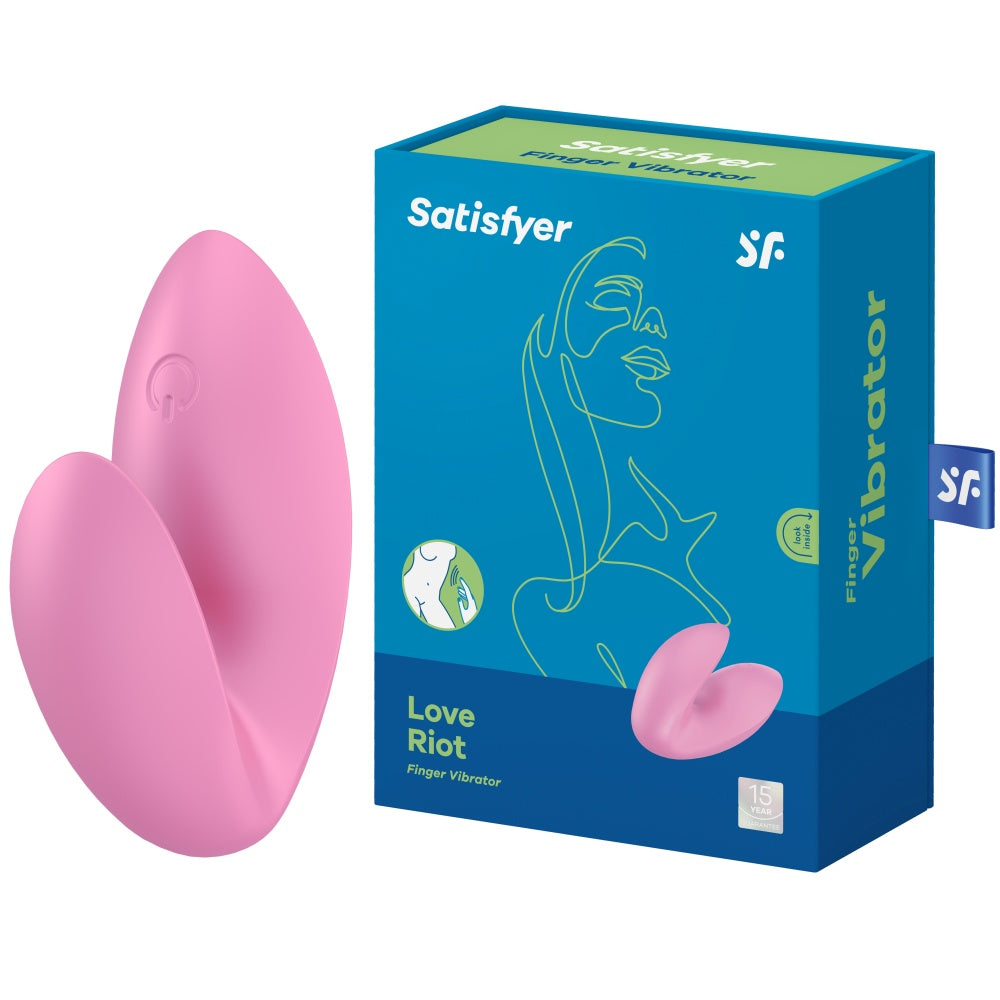 Vibrator Deget Satisfyer Love Riot - Silicon Medical, 12 Programe Vibratie, Impermeabil si Reincarcabil USB