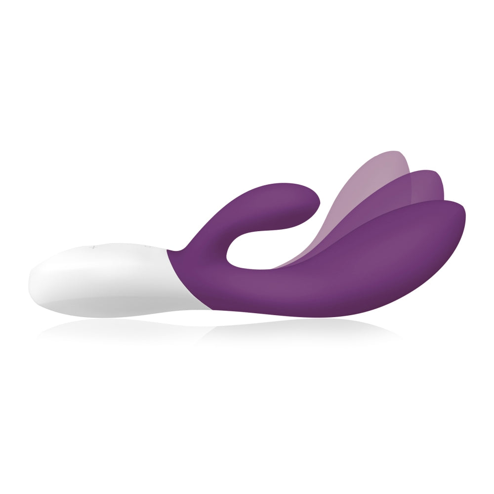 Vibrator rabbit LELO INA Wave 2 pentru femei, jucarie sexuala cu tehnologie Wavemotion si 12 setari de vibratie, vibrator G-Spot pentru femei, Mov