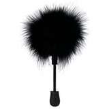 Tickler cu pene moi pentru BDSM - Jucarie erotica pentru incepatori - Stimulare delicata - Negru, 19.7 cm