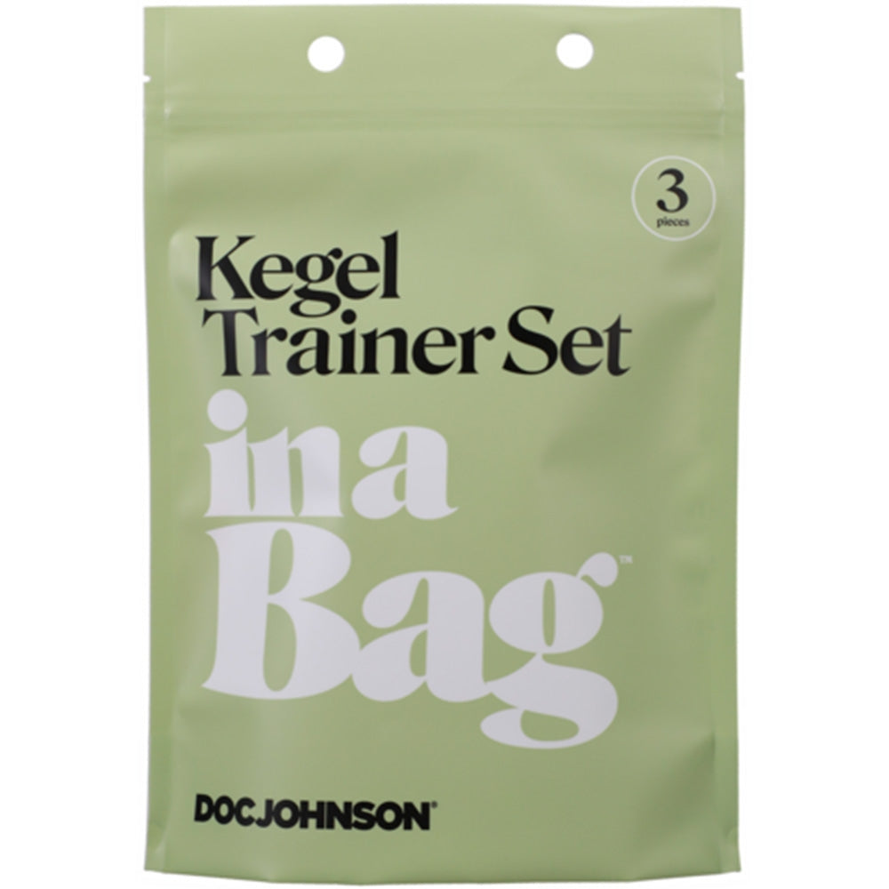 Set Doc Johnson Bile Kegel din Silicon - Trei Bile Kegel cu Greutati Diferite pentru Antrenament Gradual: 45, 55 si 65 Grame, Roz