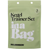 Set Doc Johnson Bile Kegel din Silicon - Trei Bile Kegel cu Greutati Diferite pentru Antrenament Gradual: 45, 55 si 65 Grame, Roz
