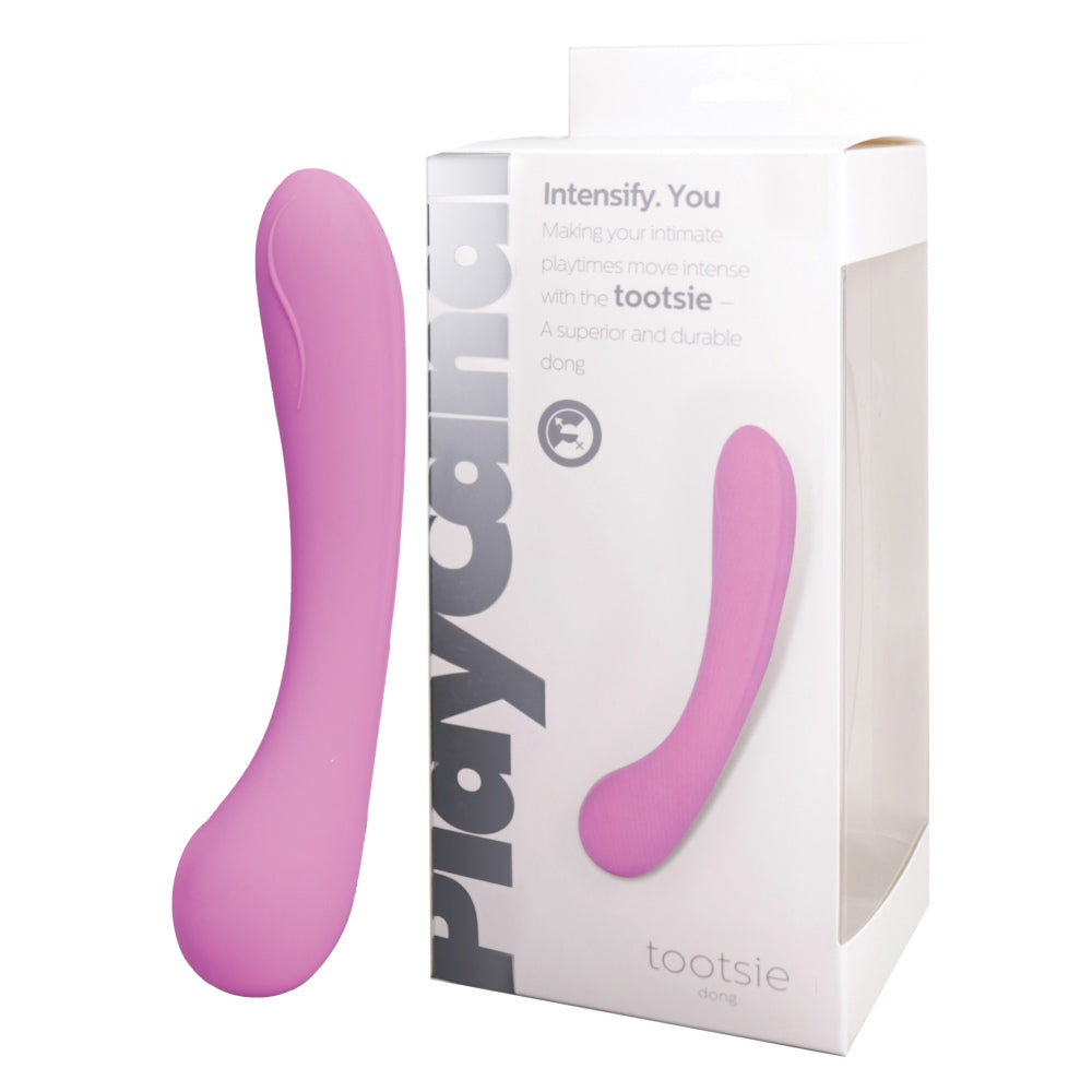 Dildo Flexibil Play Candi Tootsie Pink - silicon de calitate superioara, cu doua capete - potrivit pentru cupluri - 17 cm, Roz