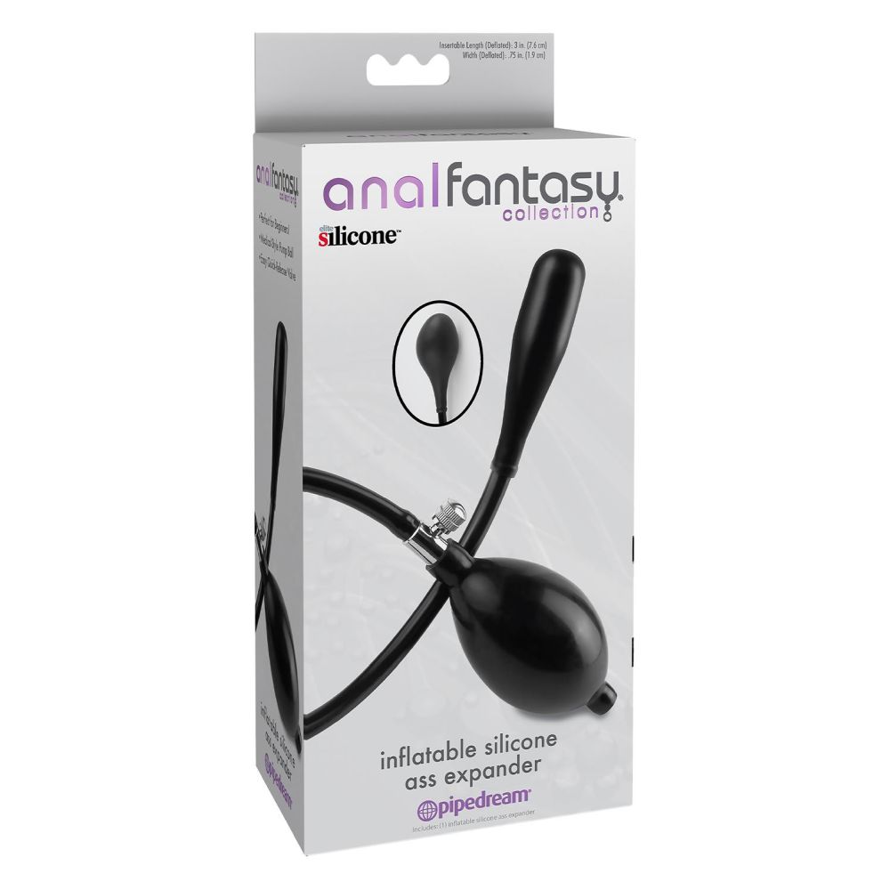 Expandator Anal Gonflabil Pipedream Anal Fantasy - Negru, Silicon - cu pompa pentru umflare progresiva