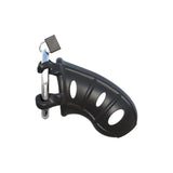 Cusca BDSM Castitate Pentru Penis Neagra - din Silicon cu inel de metal reglabil - Cusca ventilata - design reglabil pentru orice dimensiune de penis