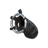 Cusca BDSM Castitate Pentru Penis Neagra - din Silicon cu inel de metal reglabil - Cusca ventilata - design reglabil pentru orice dimensiune de penis