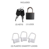 Cusca BDSM Castitate Pentru Penis Neagra - din Silicon cu inel de metal reglabil - Cusca ventilata - design reglabil pentru orice dimensiune de penis