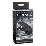 Cusca BDSM Castitate Pentru Penis Neagra - din Silicon cu inel de metal reglabil - Cusca ventilata - design reglabil pentru orice dimensiune de penis