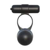 Penetrator Dublu Pipedream Fantasy C-Ringz - Negru, 14 cm - cu Vibratii puternice - Inel pentru penis elastic - Rezistent la Apa