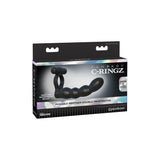 Penetrator Dublu Pipedream Fantasy C-Ringz - Negru, 14 cm - cu Vibratii puternice - Inel pentru penis elastic - Rezistent la Apa