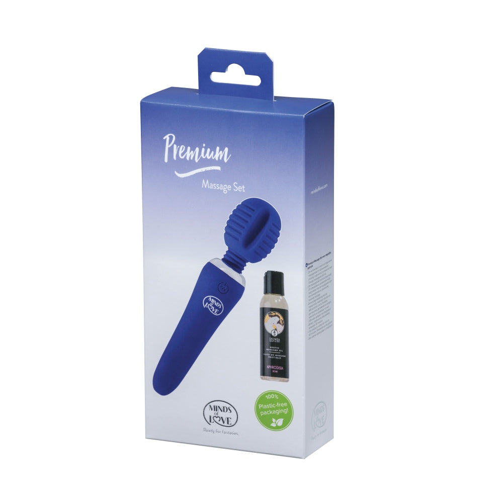 Set Premium Masaj cu Vibrator Ergonomic si Ulei Shunga, Vibratii Puternice, 10 Moduri de Stimulare, Impermeabil, Silicon si ABS, Reincarcabil USB