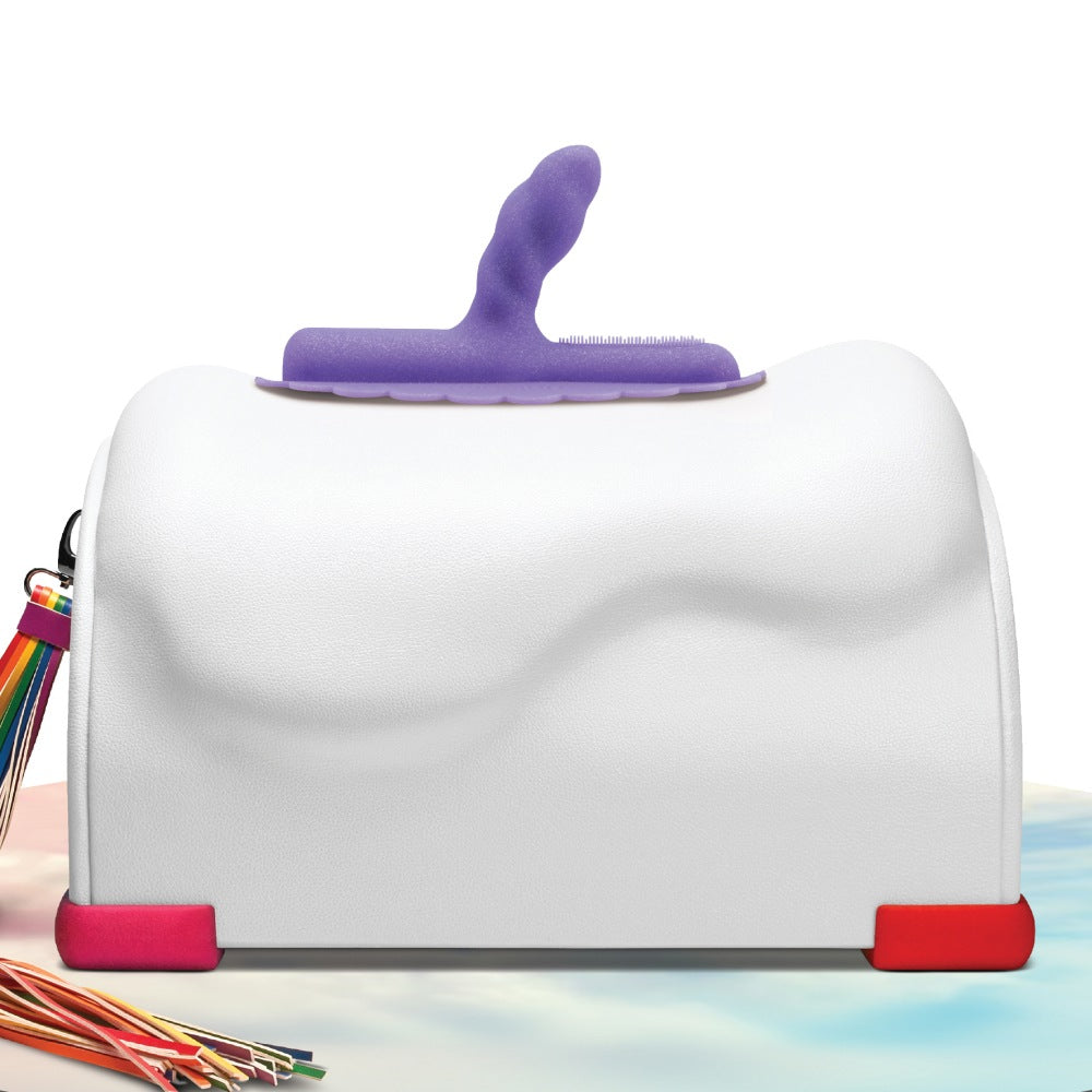 Uni Horn Unicorn si Cowgirl - Accesoriu Premium din Silicon pentru Masina de Sex, Stimulare Prostata sau Punct G, Cap Texturat si Varf Bulbous