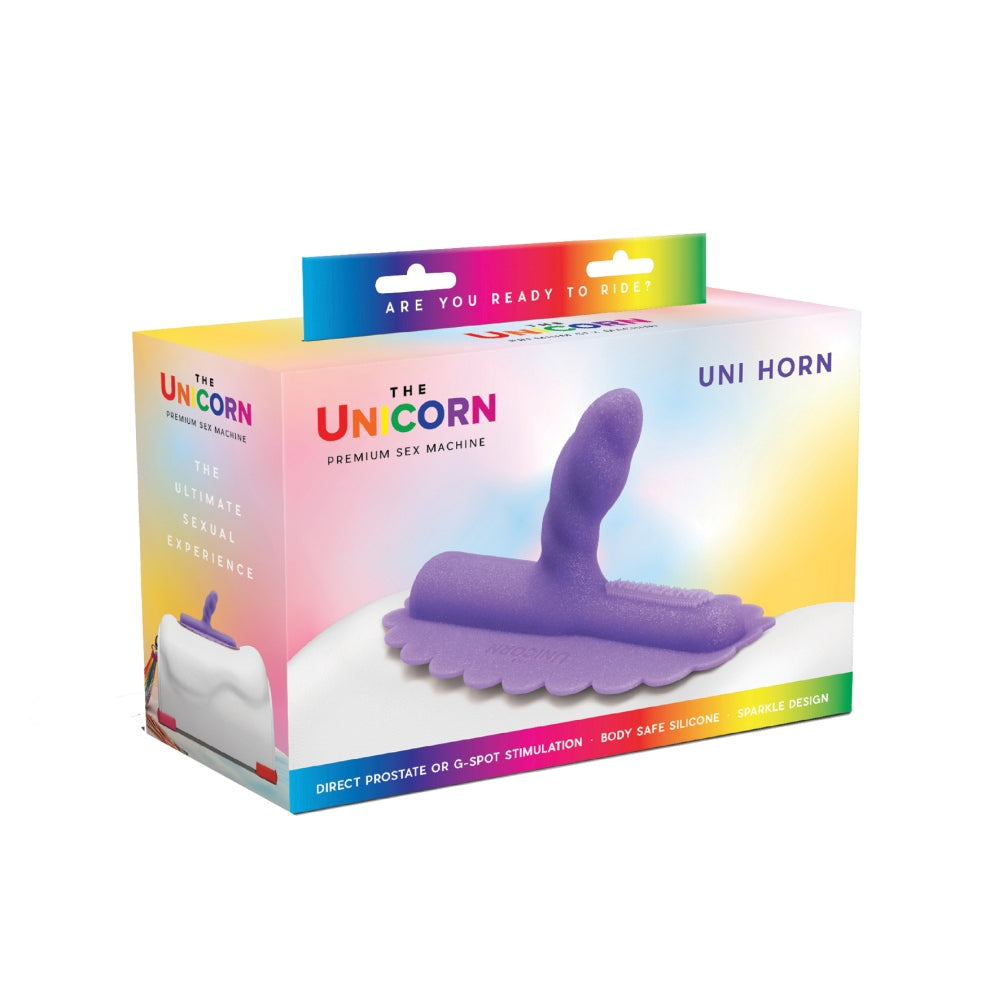 Uni Horn Unicorn si Cowgirl - Accesoriu Premium din Silicon pentru Masina de Sex, Stimulare Prostata sau Punct G, Cap Texturat si Varf Bulbous