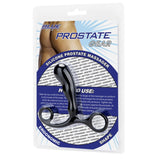 Stimulator Prostata BLUE LINE C&B Gear - Negru - Silicon cu suprafata neteda, hipoalergenic si fara ftalati - tickler extern pentru perineu, stim de prindere inelat
