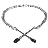 Clesti BDSM Ajustabili pentru Sfarcuri Steamy Shades - varfuri acoperite cu cauciuc, lant metalic pentru stimulare suplimentara si jocuri in cuplu
