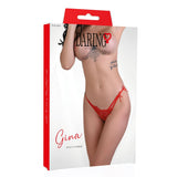 Lenjerie Sexy V-String Rosu din Dantela Daring Intimates Gina - Croiala Strappy, Confort si Rafinament