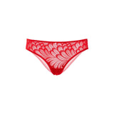 Lenjerie Sexy Chilot Rosu Hiphugger din Dantela cu Plasa Fronsata Daring Intimates - Confort si Design Elegant
