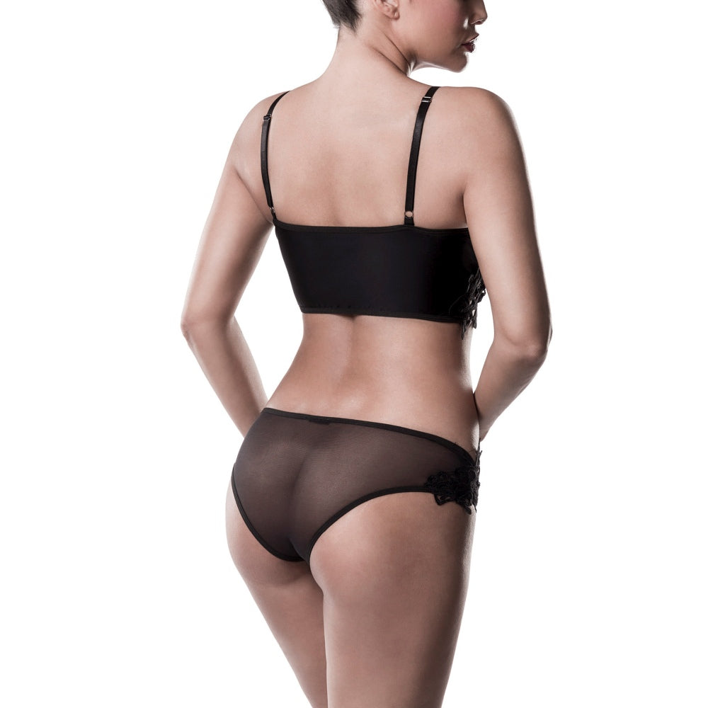 Sutien Balconette Dantela cu Slip Asortat - Set Lenjerie Sexy Grey Velvet, Confortabil si Elegant