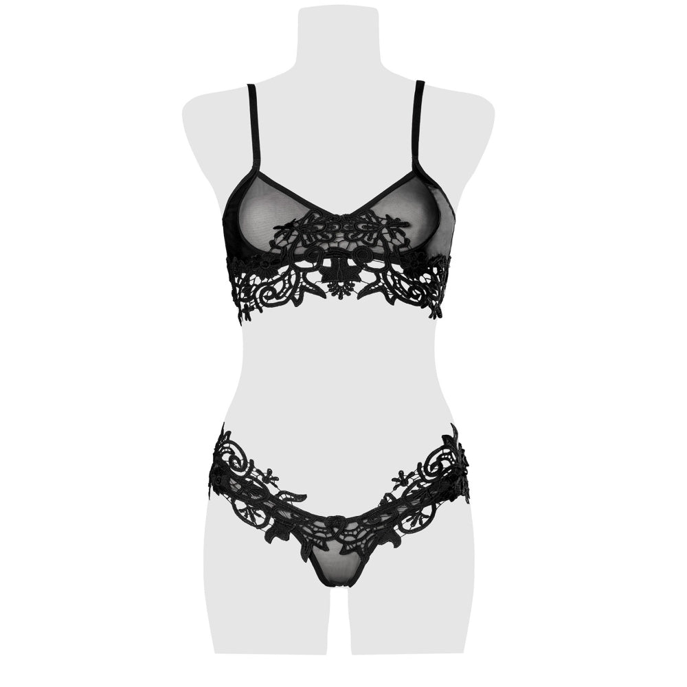 Sutien Balconette Dantela cu Slip Asortat - Set Lenjerie Sexy Grey Velvet, Confortabil si Elegant