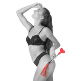 Croseta Amor pentru jocuri BDSM, mini flogger bici inclus, piele ecologica, ideala pentru calatorii si depozitare discreta"