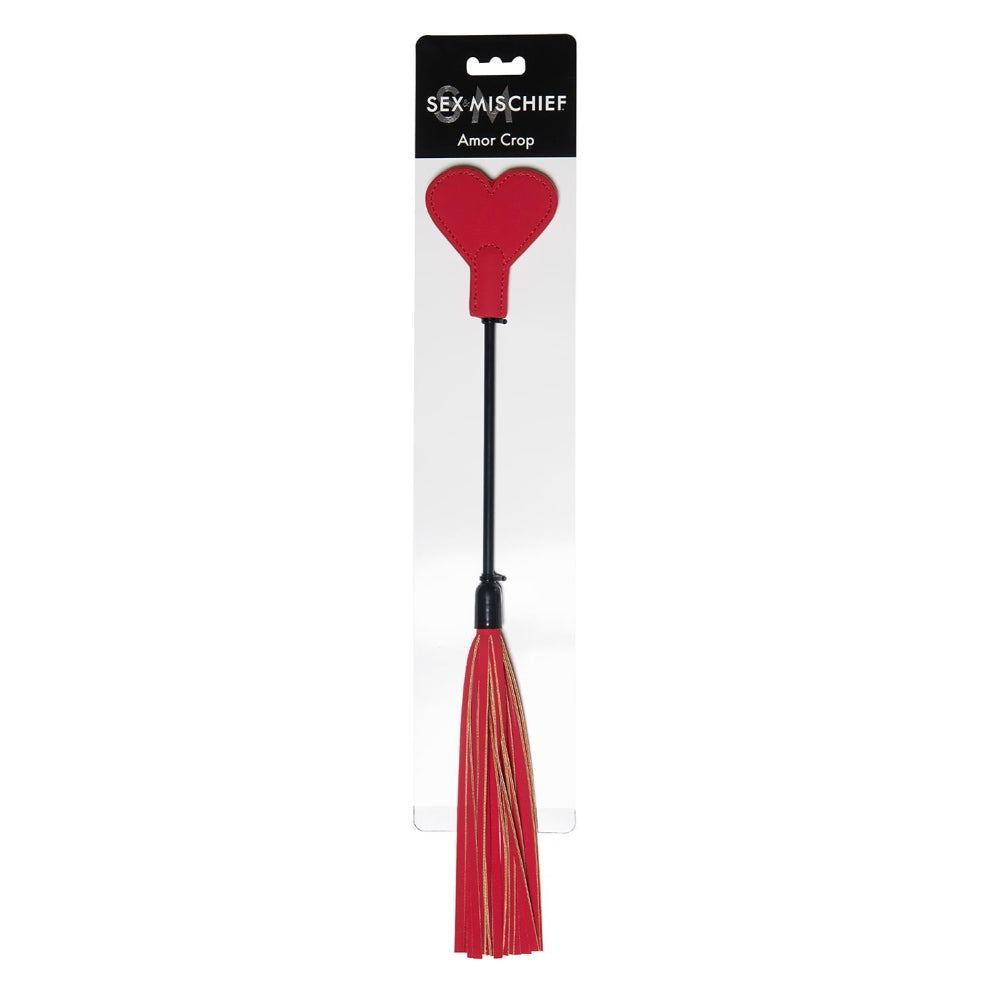 Croseta Amor pentru jocuri BDSM, mini flogger bici inclus, piele ecologica, ideala pentru calatorii si depozitare discreta"