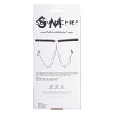 Cleme BDSM Fetis pentru sfarcuri ajustabile Amor cu colier in forma de inima si lanturi decorative