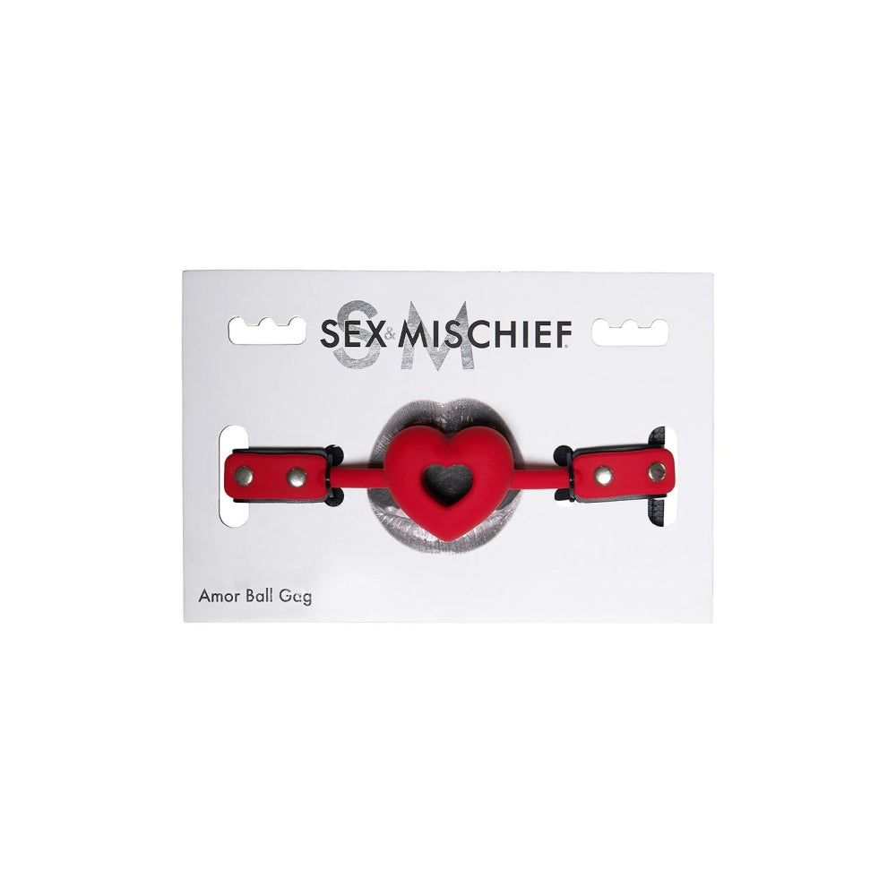 Gag respirabil in forma de inima pentru BDSM, reglabil, ideal pentru incepatori, jucarie dominare si control