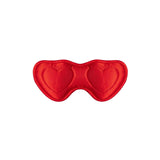 Masca BDSM pentru ochi Amor din satin rosu cu banda elastica dubla pentru jocuri senzoriale erotice