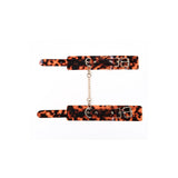 Catuse Bondage Sportsheets Amber Animal, Animal Print, cu lant detasabil, catarame ajustabile