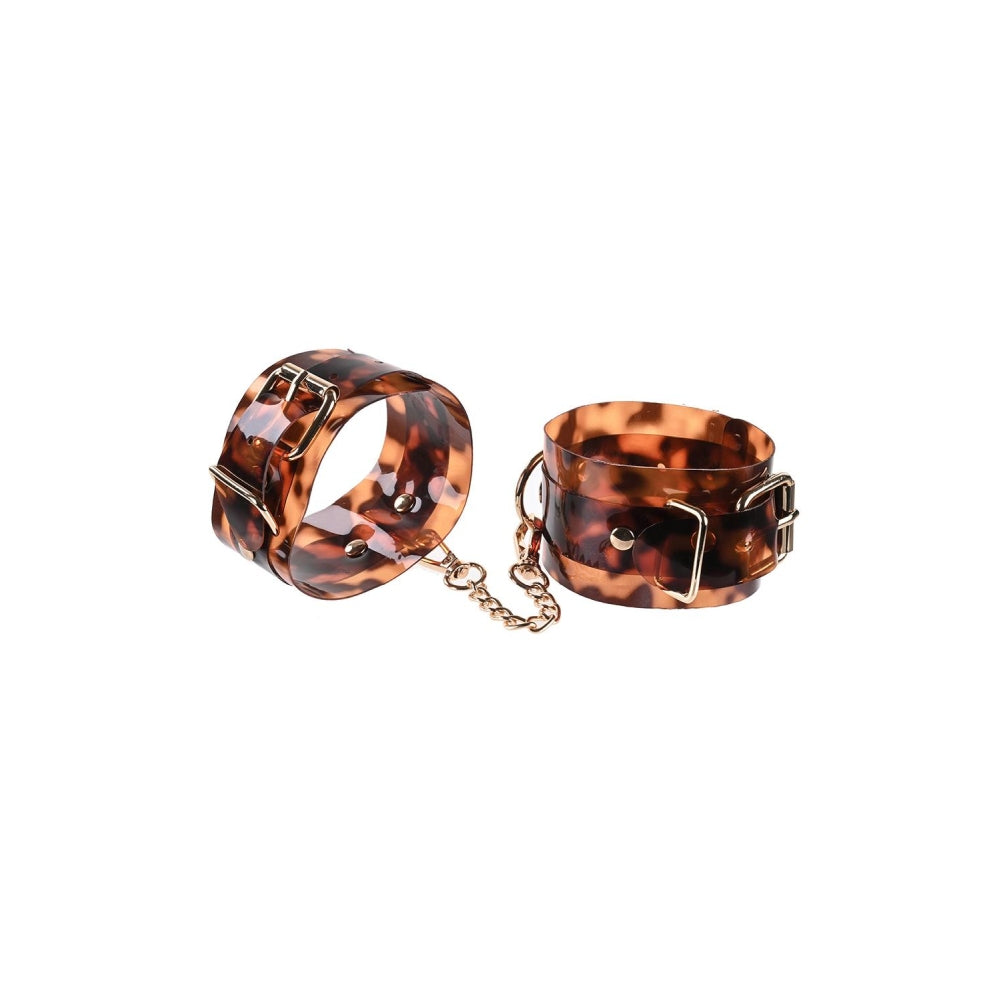 Catuse Bondage Sportsheets Amber Animal, Animal Print, cu lant detasabil, catarame ajustabile