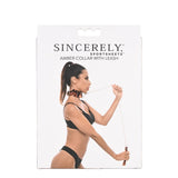 Zgarda - Lesa Fetish Sportsheets Amber Animal, Animal Print, cu lesa detasabila
