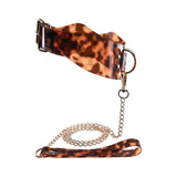 Zgarda - Lesa Fetish Sportsheets Amber Animal, Animal Print, cu lesa detasabila