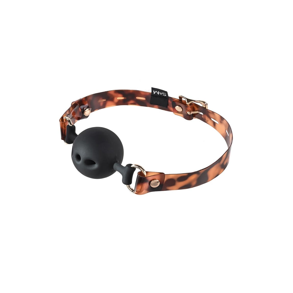 Calus BDSM cu Bila Sportsheets Amber Animal Ball Gag, Animal Print, usor de respirat