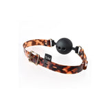 Calus BDSM cu Bila Sportsheets Amber Animal Ball Gag, Animal Print, usor de respirat