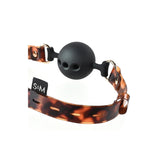 Calus BDSM cu Bila Sportsheets Amber Animal Ball Gag, Animal Print, usor de respirat