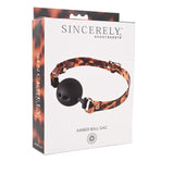 Calus BDSM cu Bila Sportsheets Amber Animal Ball Gag, Animal Print, usor de respirat
