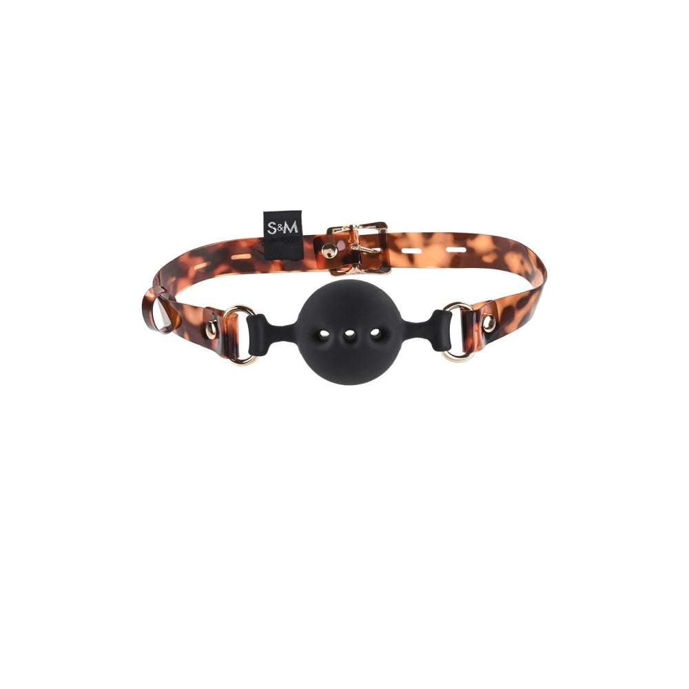 Calus BDSM cu Bila Sportsheets Amber Animal Ball Gag, Animal Print, usor de respirat