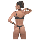 Zgarda Fetish cu Catuse Sportsheets Amber Animal, Animal Print, lant detasabil, cu catarame ajustabile