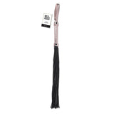 Flogger Bici BDSM piele sintetica 43 cm cu 30 fire, maner cu bucla pentru jocuri fetis si dominare