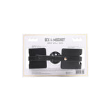 Brat Ball BDSM/Fetis Gag Reglabil din Piele Sintetica, Bila Moale, Accesoriu BDSM pentru Jucarii Sexuale, Curea Ajustabila 41,9-60,9 cm