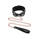 Zgarda Guler si Lant Brat Reglabil BDSM/Fetis, 76 cm Lant Auriu-Roz, BDSM Colier Piele Ecologica pentru Jocuri de Rol, Guler Fetish pentru Cupluri